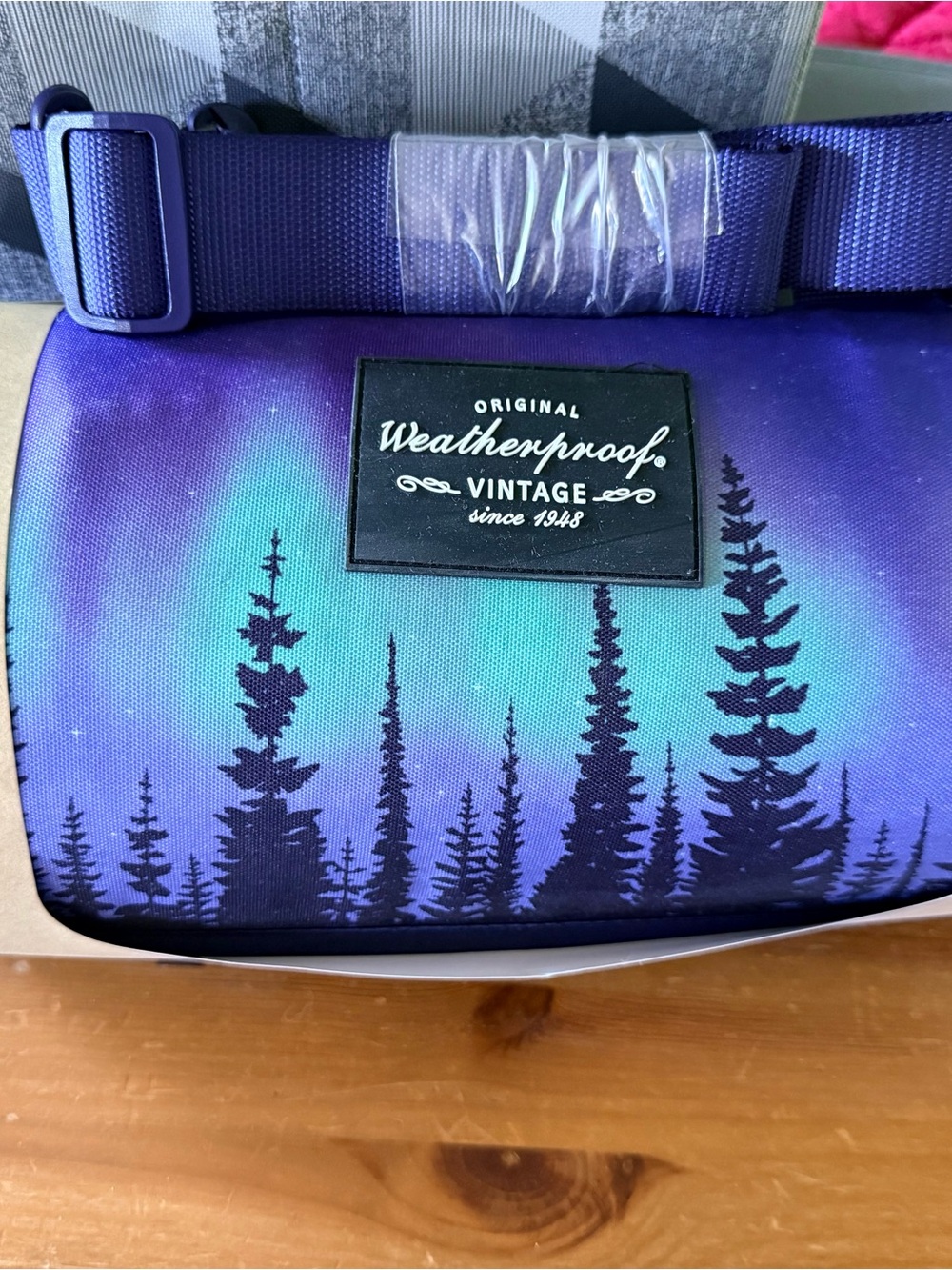 Weatherproof Gradient Forest Outdoor Blanket - Purple Teal